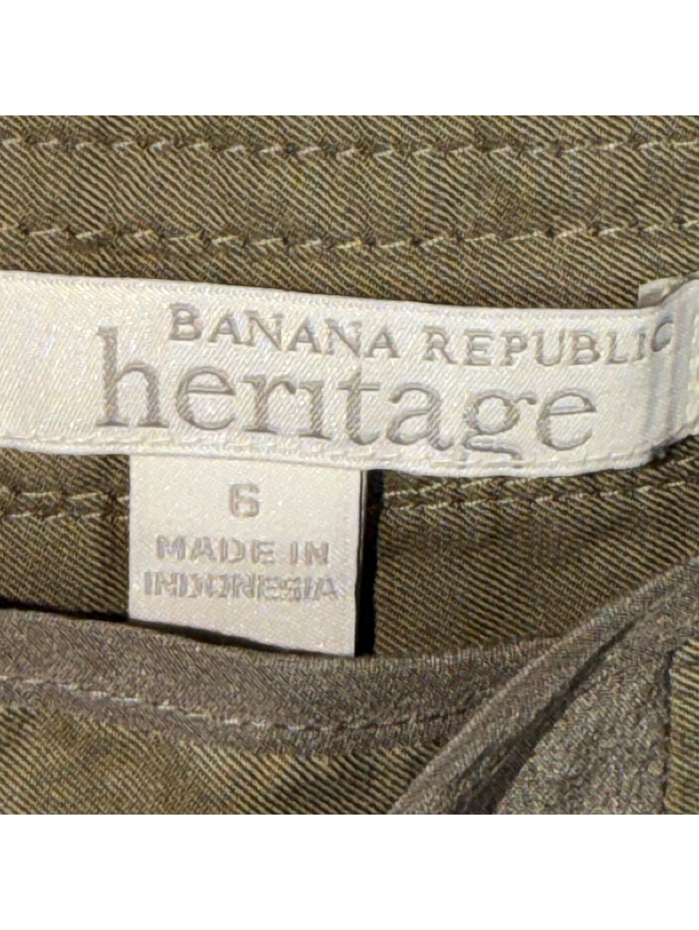 Banana Republic Heritage Olive Green Cargo Pants Women’s Size 6 - Picture 7 of 9